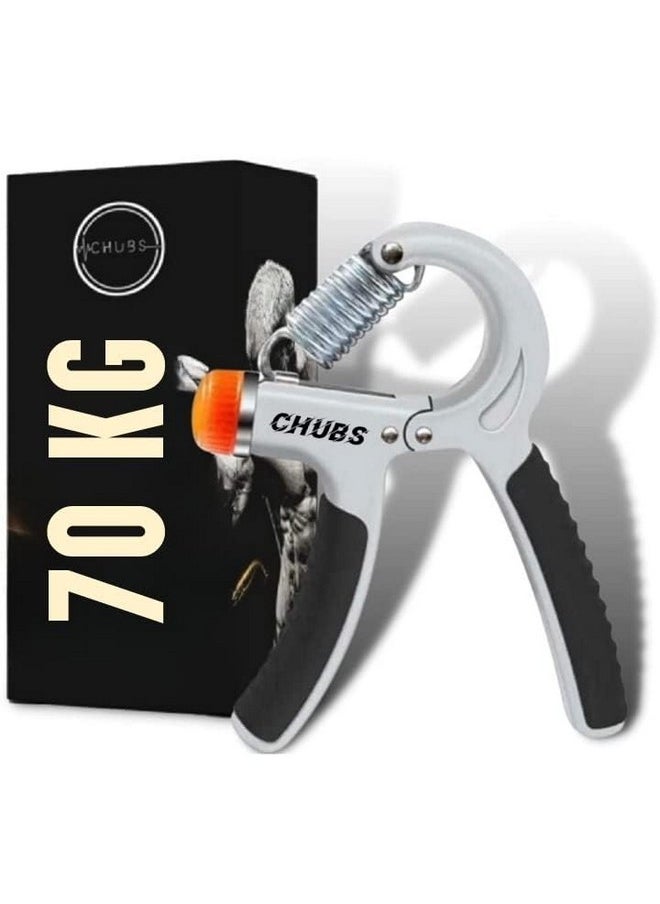 Chubs Fitness Series 10-70Kg Hand Gripper For Men & Women For Gym Workout Hand Exercise Equipment To Use In Home For Forearm Exercise Finger Exercise Power Gripper (Gunmetal Grey)  - Image 1