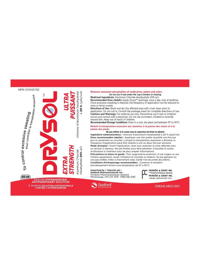 Drysol - Drysol 20% Extra Strength 60 ml - Image 1