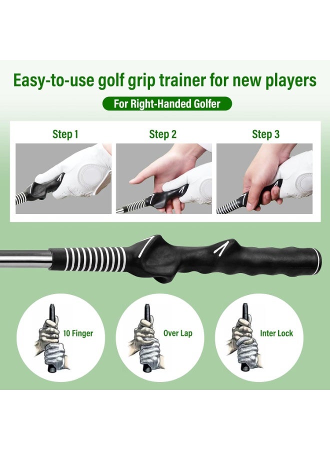 Golf Swing Training Aid, Retractable Golf Swing Training Aid, Telescopic Golf Swing Trainer for Indoor Practice, Golf Swing Practice Stick- Strength & Tempo Training for Chipping Hitting (Black) - Image 4