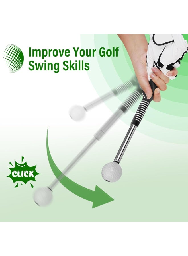 Golf Swing Training Aid, Retractable Golf Swing Training Aid, Telescopic Golf Swing Trainer for Indoor Practice, Golf Swing Practice Stick- Strength & Tempo Training for Chipping Hitting (Black) - Image 5