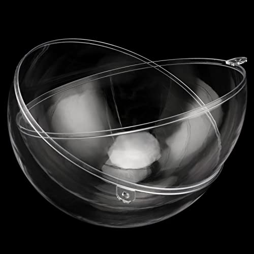 MANCHAP 10 Pack 5.5 Inches Clear Fillable Ornaments Ball, Large Plastic Ornament Balls, Acrylic Ball with 50M String for DIY, Crafts, Party & Wedding, Home Decoration - Image 5
