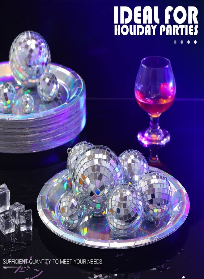 Meanplan 100 Pcs Iridescent Party Plates Paper Plates 9 Inch Round Disposable Dessert Plates Dinner Appetizer Plates for Cake Salad Pizza Birthday Home Wedding Parties Events Celebrations Decoration - Image 4