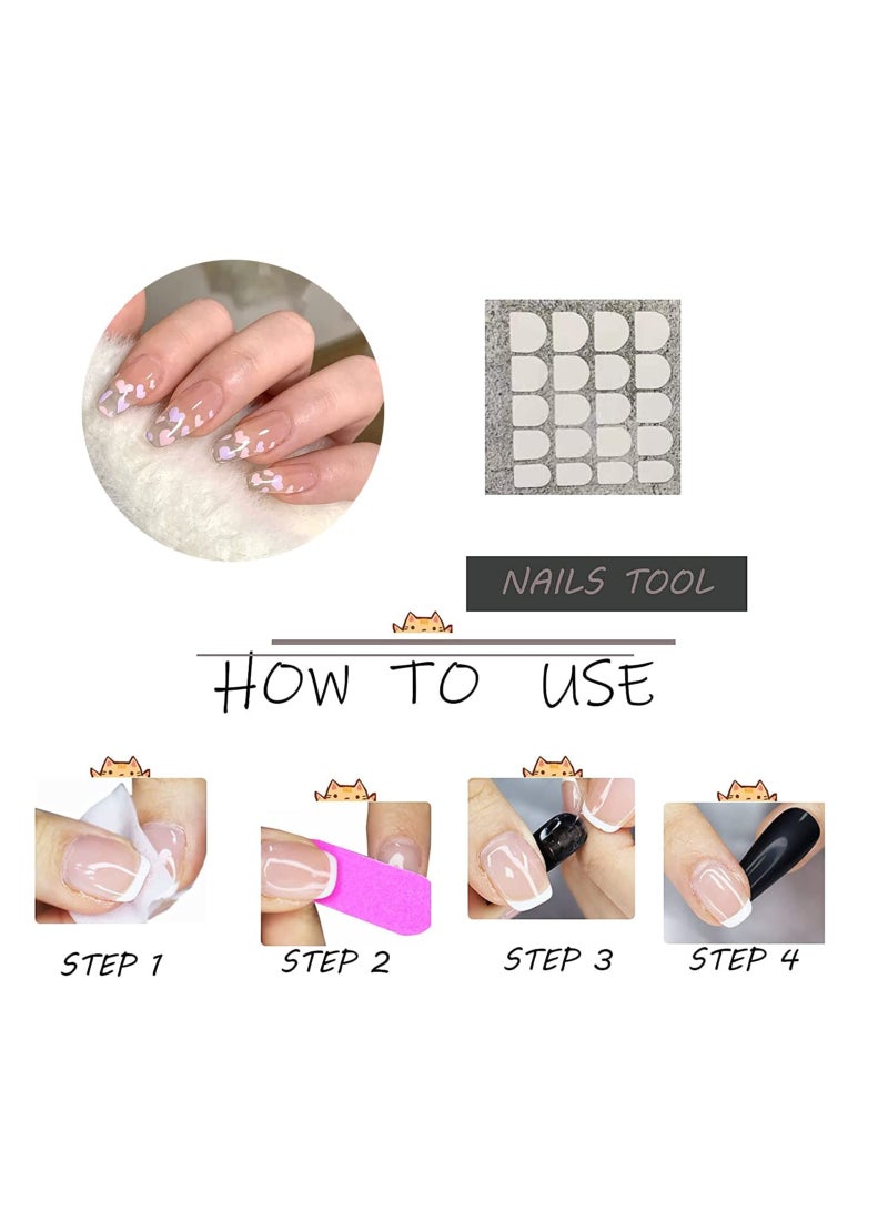 30 Pcs Black Flame Press on Nails Matte Glossy Coffin Style for Women Girls - Image 4