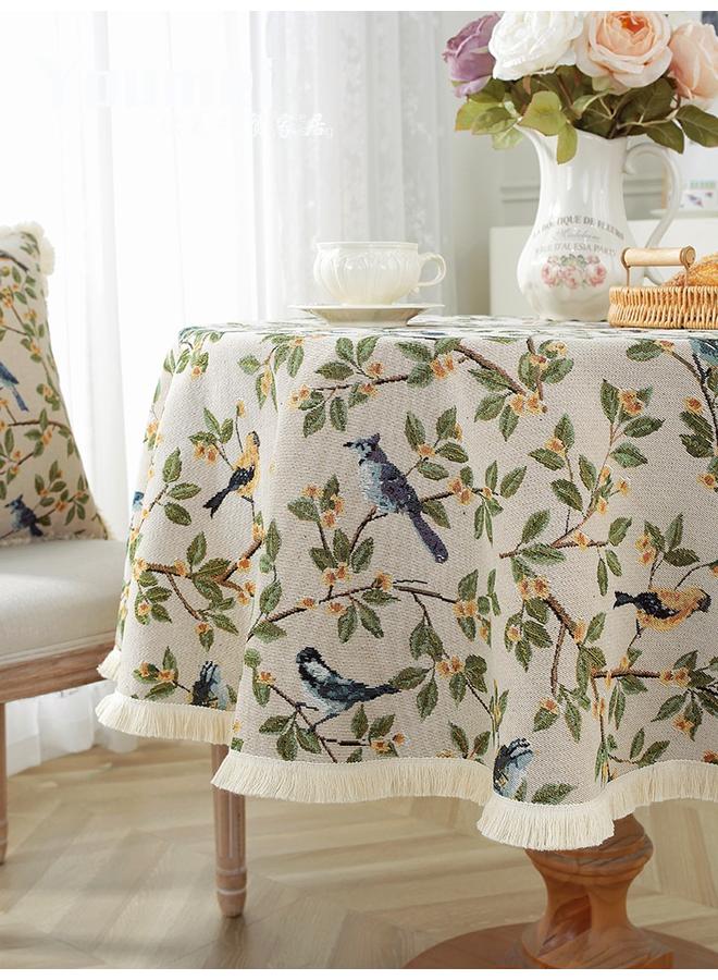 الأزرق جي دبليو مفارش المائدة الرومانسي الرجعي - Image 1