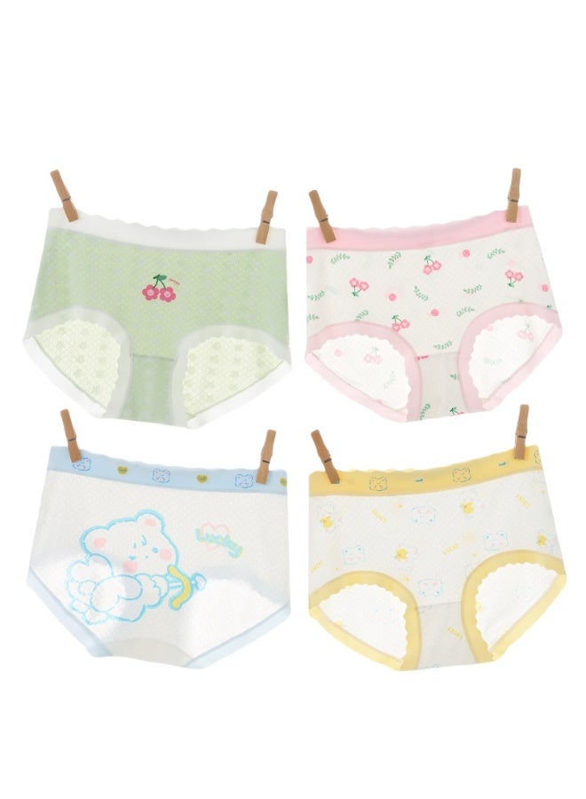 KUYING New Comfortable Skin friendly Breathable Underwear Set 0f 4