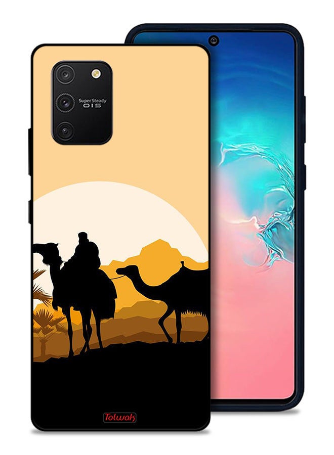Tolwak Samsung Galaxy S10 Lite Protective Case Cover Camels In Desert Art - Image 1