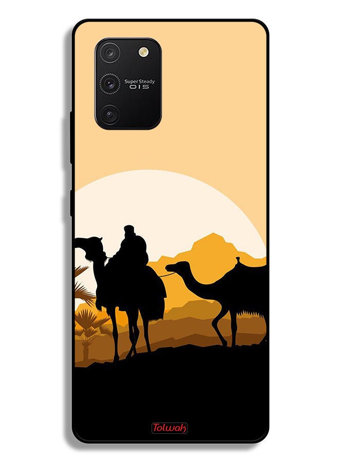 Tolwak Samsung Galaxy S10 Lite Protective Case Cover Camels In Desert Art - Image 2