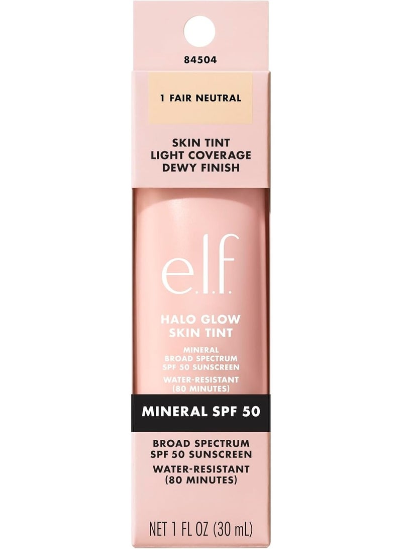 إلف هالو جلو سكين تينت بعامل حماية من الشمس 50، مرطب ملون للبشرة الفاتحة، يمنح البشرة توهجًا طبيعيًا، درجة واحدة محايدة فاتحة - Image 4