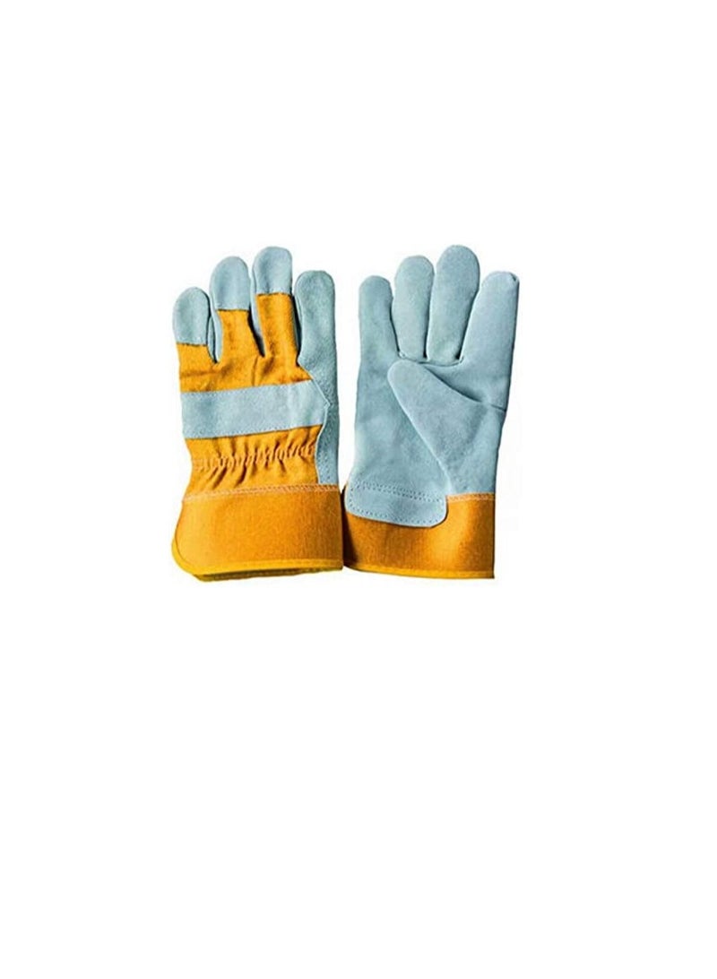 Generic Leather Fitter Gloves, Driver Glove, Winter Outdoor Working Gloves,Suede Leather Palm,Canvas Back  - Image 1