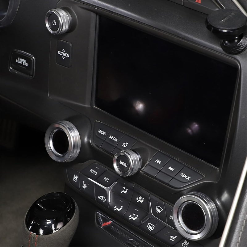 QASULER Aluminum Alloy Air Conditioner Knob Cover for Corvette C7 - Image 5