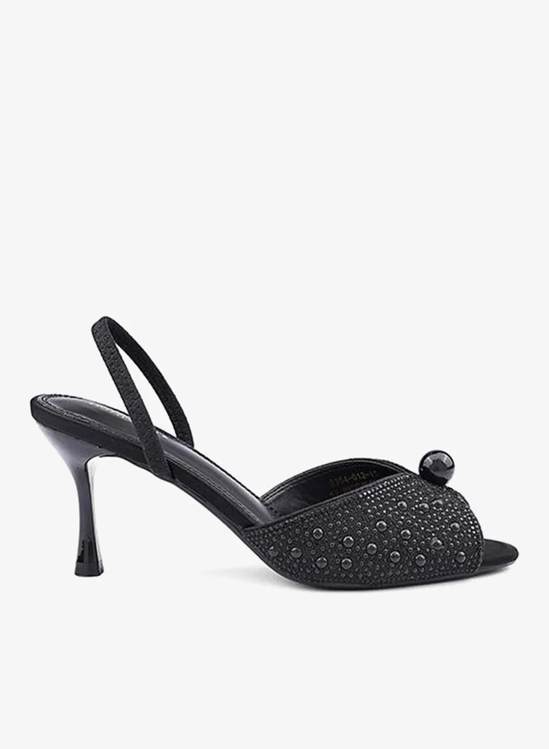 IconStyle Embellished Strappy Heeled Mules