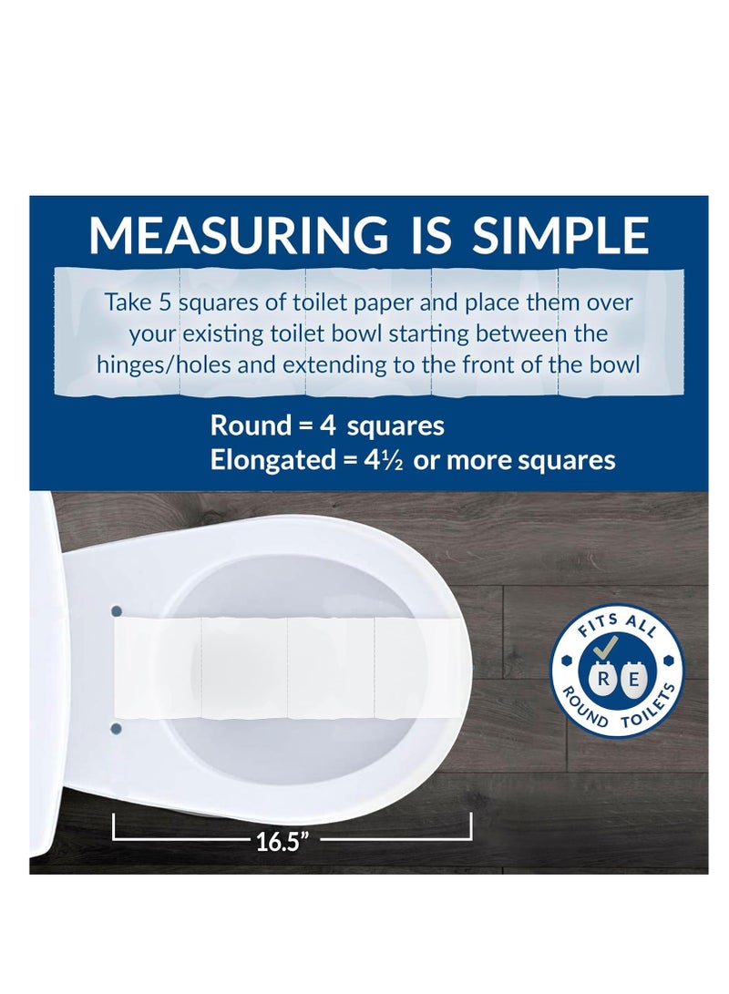 Bemis BEMIS 500EC 390 Toilet Seat with Easy Clean & Change Hinges, 1 Pack Round, Cotton White  - Image 4