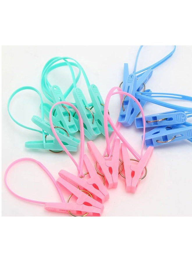 JCBIZ 24Pcs Clothes Peg Clip PinsMulticolor Rope Clip Hanging Clothes line Windproof Hanger Sock Clothes Drying Peg PP Plastic Clips Hooks - Image 4