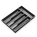 BINO 5-Slot Silverware Organizer - Grey, Small - Utensil Drawer Organizer with Soft Grip Lining - Image 2