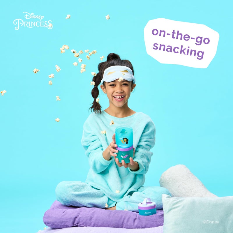 Whiskware Disney Princess Aladdin, Stackable Snack Containers for Kids, 3 Stackable Snack Cups for School or Travel, Backpack and Cupholder Friendly, Jasmine and Magic Carpet - Image 5