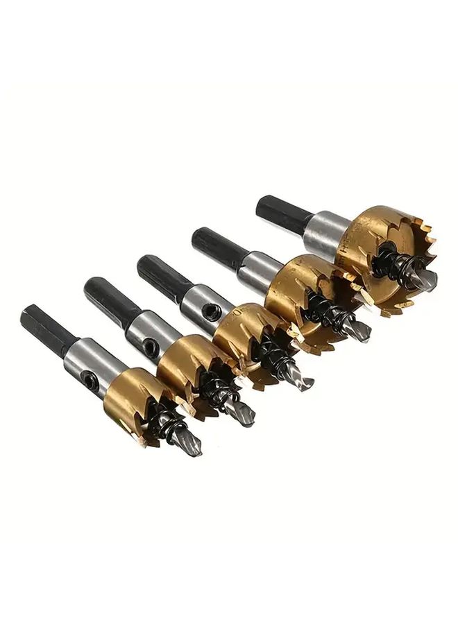 5PCS High Speed Steel Hole Saw Kit For Stainless Steel Metal And Iron Sheet - Image 5