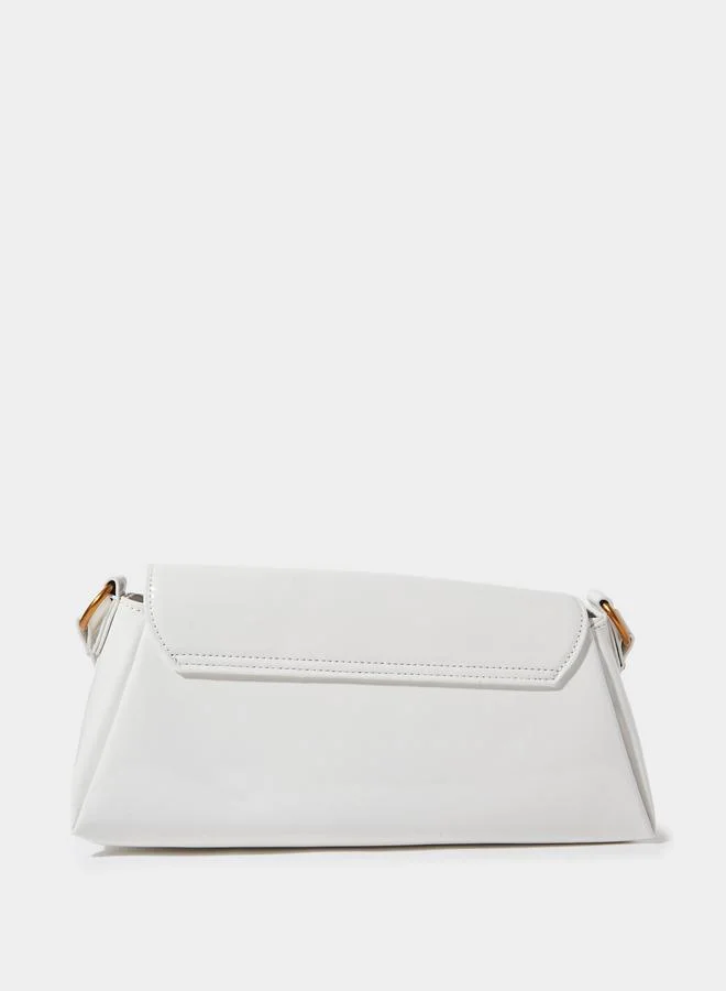 ستايلي Solid Shoulder Bag with Curved Flap