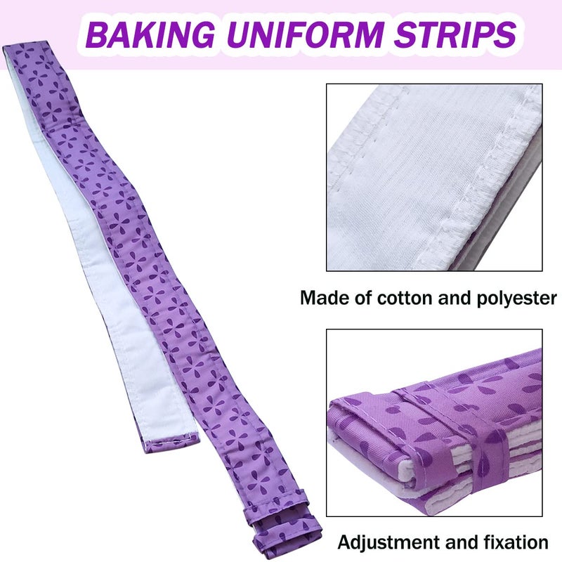 yuntop 2 Piece Bake Even Cake Strips, Cake Pan Dampen Strips, Cake Pan Strips for Evenly Baked Cakes - Image 3