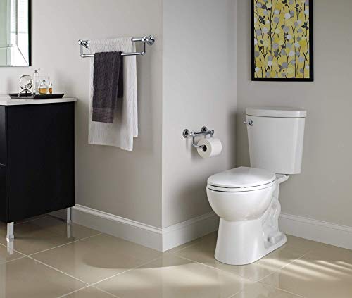 DELTA FAUCET Delta Traditional (1-Pack) Toilet Paper Holder w/ Assist Bar ADA Compliant Brilliance Stainless Steel 300 lb Capacity Grab Bar for Seniors Bath Safety Handle, Balance Assist, Toilet Grip Bar 41350-SS - Image 4