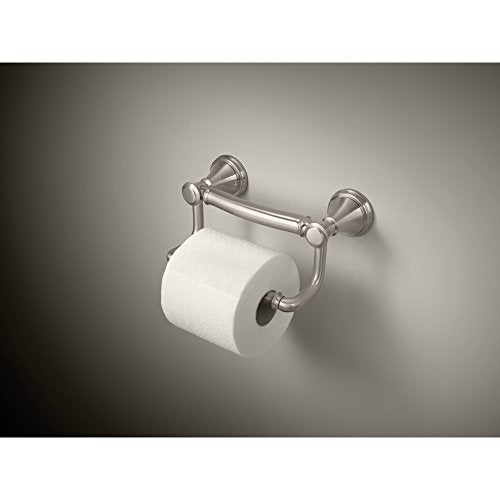 DELTA FAUCET Delta Traditional (1-Pack) Toilet Paper Holder w/ Assist Bar ADA Compliant Brilliance Stainless Steel 300 lb Capacity Grab Bar for Seniors Bath Safety Handle, Balance Assist, Toilet Grip Bar 41350-SS - Image 2