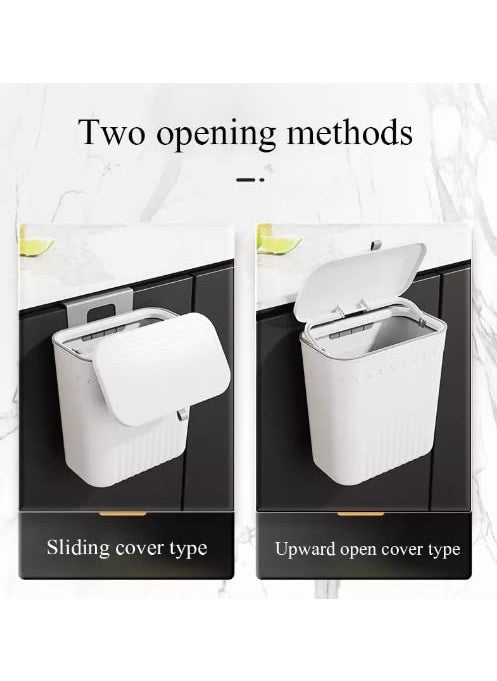 BHRAKUTI BHRAKUTI 24 Gallon Kitchen Compost Bin for Counter Top or Under Sink Hanging Small Trash Can with Lid for CupboardBathroomBedroomOfficeCamping Mountable Indoor Compost Bucket  - Image 4