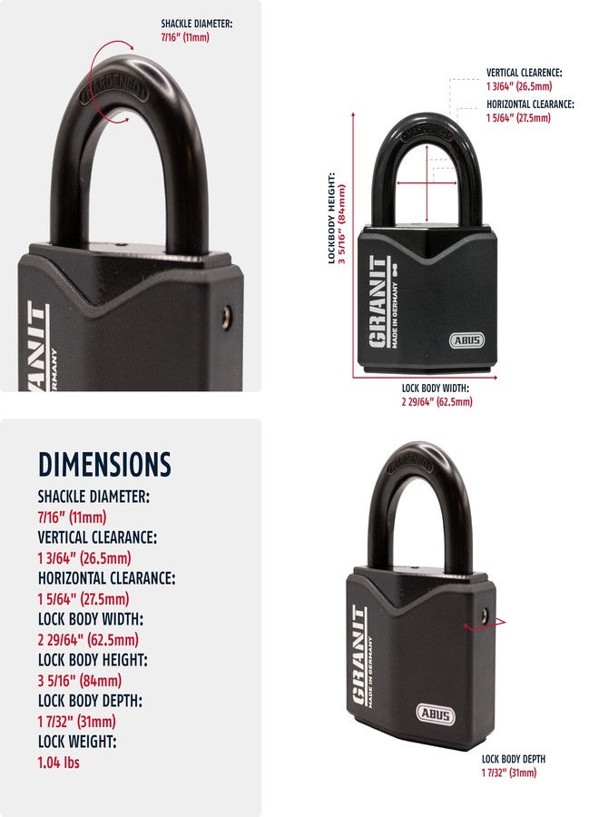 أباس قفل ABUS 37/55 RK KA من سبائك الجرانيت بمفتاح متشابه (الرمز 5544653) - Image 2