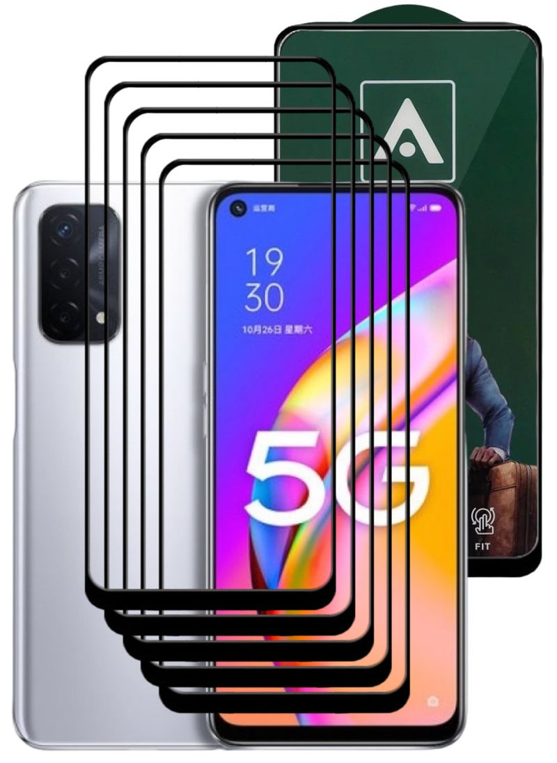 ACLIX 5 Pieces Antistatic ESD Dustproof Premium Quality High Definition Tempered Glass Screen Protector Designed For Oppo A93 5G - Image 1