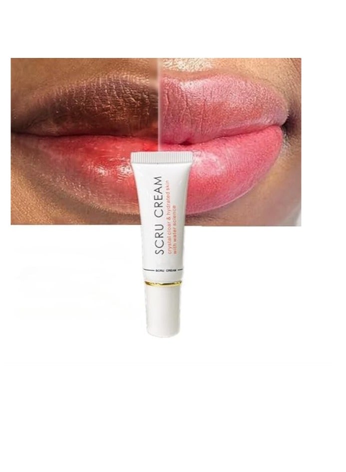 Mixiu scru cream - Lip Magic Lighten Scrub Cream, Dark Black Lip Removal Exfoliation Pigmentation, Fade Dull Pink Lip Balm Brighten, Anti-Crack Moisturizing, Smooth Lips, Gentle Exfoliator For Chapped And Dry Lips  - Image 1