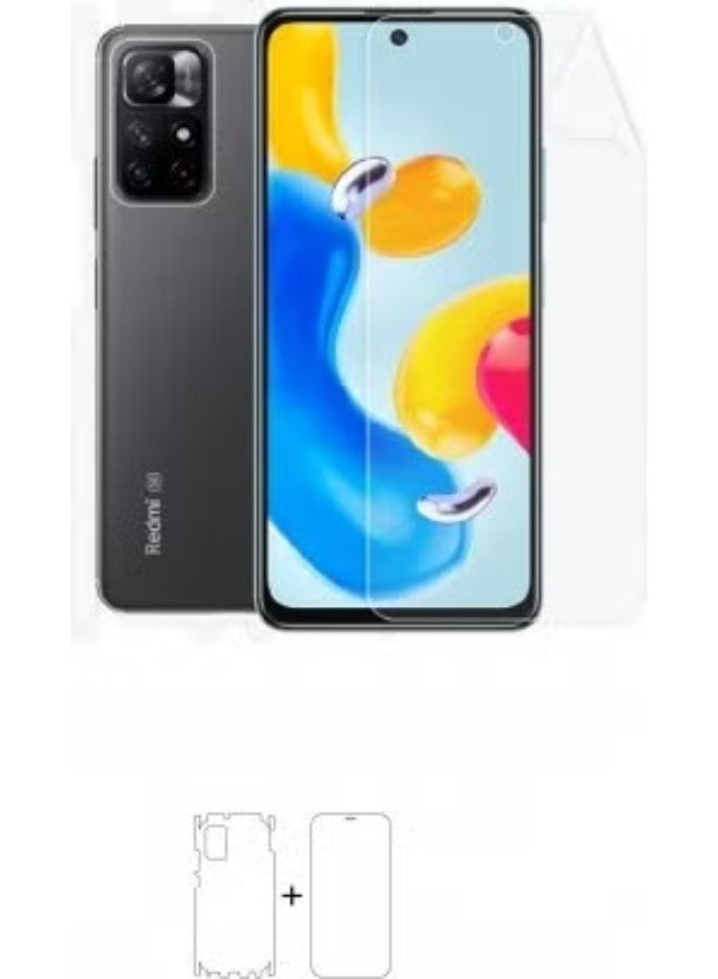 Wrapsol Xiaomi Redmi Note 11S 5g Full Body Screen Protector Front Back Side Impact Absorbing Polyurethane Film - Image 1