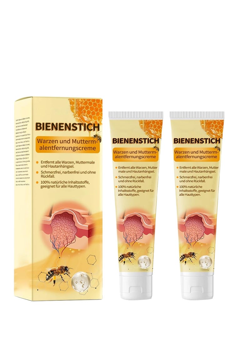 Generic Wart Removal Cream, 2024 New Bee Venom Repair Cream,A Gentle Safe Portable Wart Removal Cream with Natural Extracts for All Skin Types，Universal for Both Men and Women Wart Removal (60g*2)  - Image 1