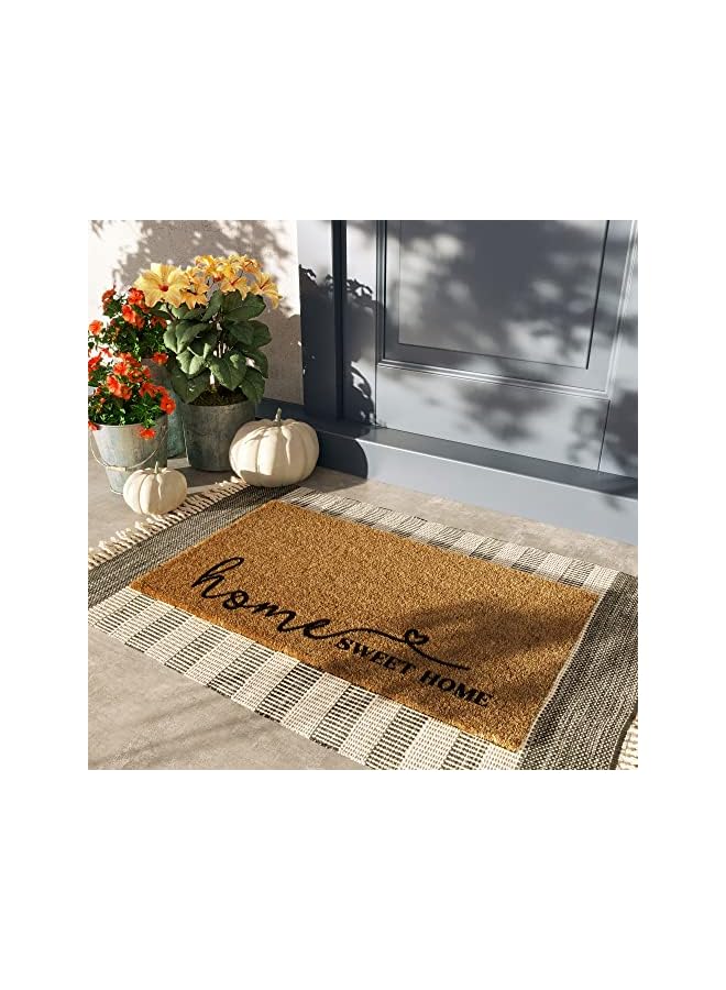 The Bros Home Sweet Home' Doormat Welcome Mat for Outdoors, Large Front Door Entrance Mat, 30x17, Brown - Image 2