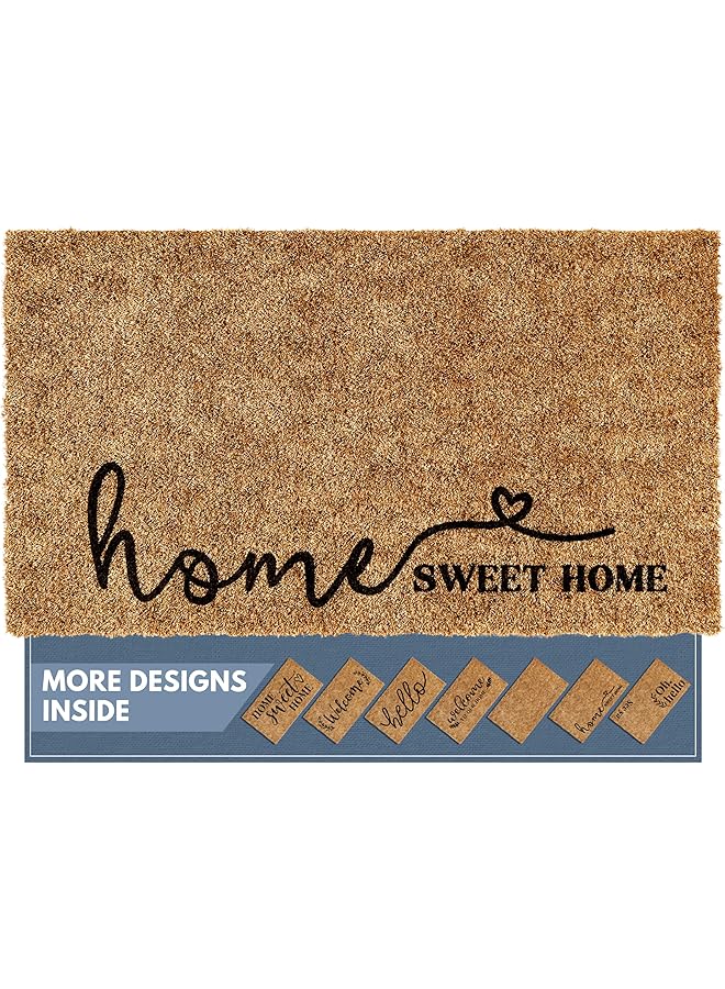 The Bros Home Sweet Home' Doormat Welcome Mat for Outdoors, Large Front Door Entrance Mat, 30x17, Brown - Image 1