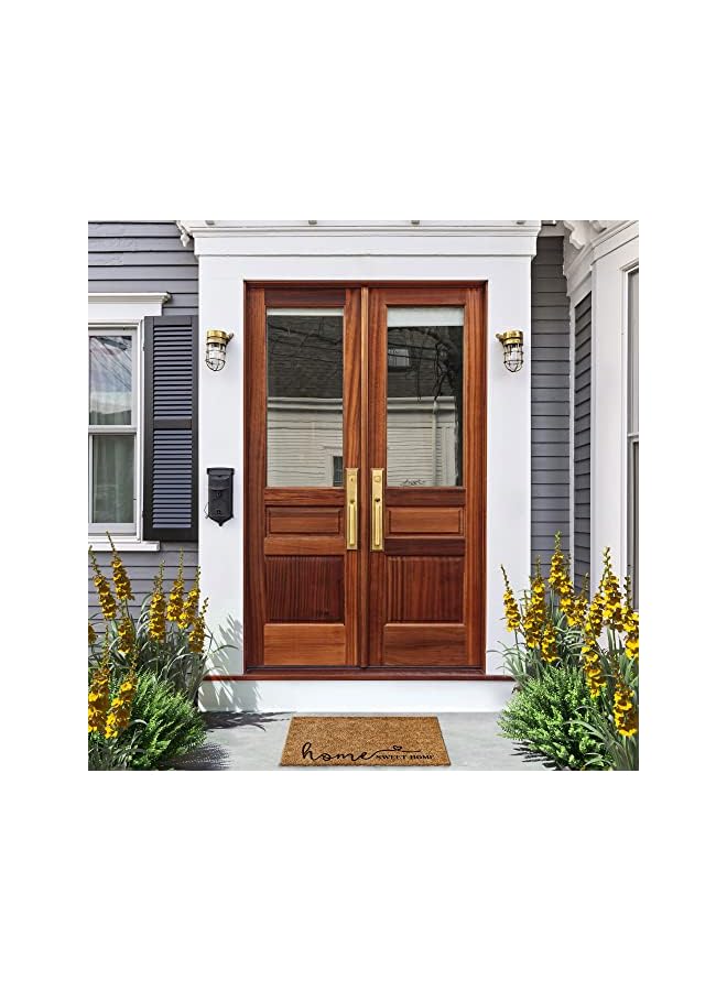 The Bros Home Sweet Home' Doormat Welcome Mat for Outdoors, Large Front Door Entrance Mat, 30x17, Brown - Image 4