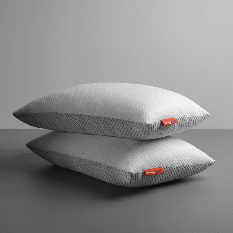 Sleepyhead Sleepyhead Hollow Fiber Pillow (Grey & White, 26X16 Inches) -Set Of 2(Polyester) - Image 3