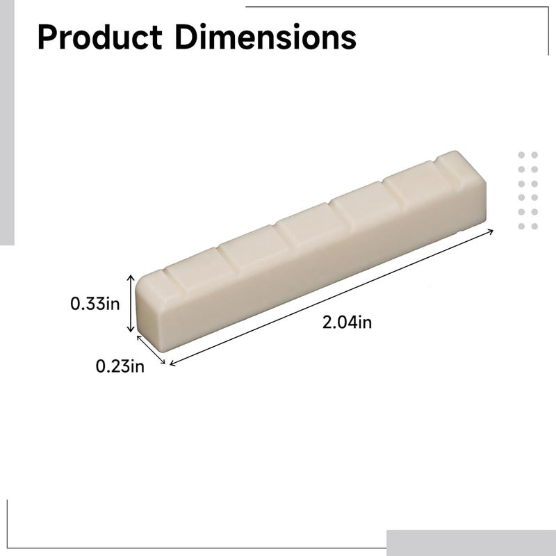 Classical Acoustic Guitar Bridge Saddle And Nut Set, Ox Bone Material For Optimal String Adjustment, Replacement Parts For Musicians - Image 4