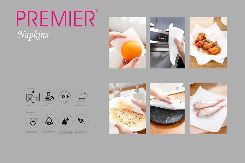 Premier مناديل فن سيرف 50 سحب (عبوة من 3)، مناديل طاولة ناعمة وامتصاصية 2 طبقة، 150 سحب (300 ورقة) | مناديل ورقية قابلة للتخلص للاستخدام اليومي في التجمعات، الحفلات، المنزل، المكاتب - Image 3