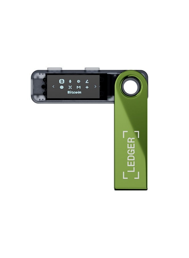 Ledger Nano S Plus Hardware Wallet | Safest Crypto & NFT Cold Storage, OLED Screen, Type-C Connectivity, 5000+ Coins Supported, for Android, MacOS & Windows - Oxidate Green - Image 2