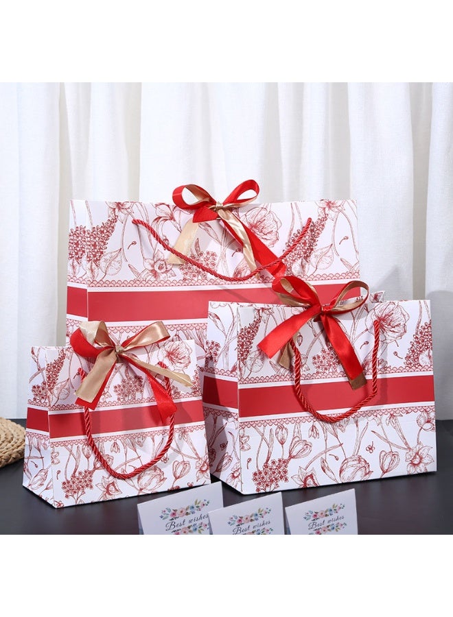 NIBEMINENT 3-Piece Color Gift Bag with Handle, Oil Painting Gift Paper Bags Medium Size Small Gift Bags Birthday Craft Paper Gift Bags for Presents,Birthdays, Mother's Day,Weddings, Party  - Image 1