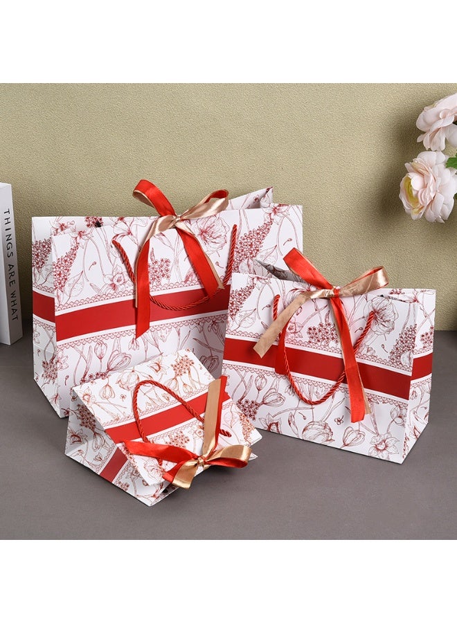 NIBEMINENT 3-Piece Color Gift Bag with Handle, Oil Painting Gift Paper Bags Medium Size Small Gift Bags Birthday Craft Paper Gift Bags for Presents,Birthdays, Mother's Day,Weddings, Party  - Image 2