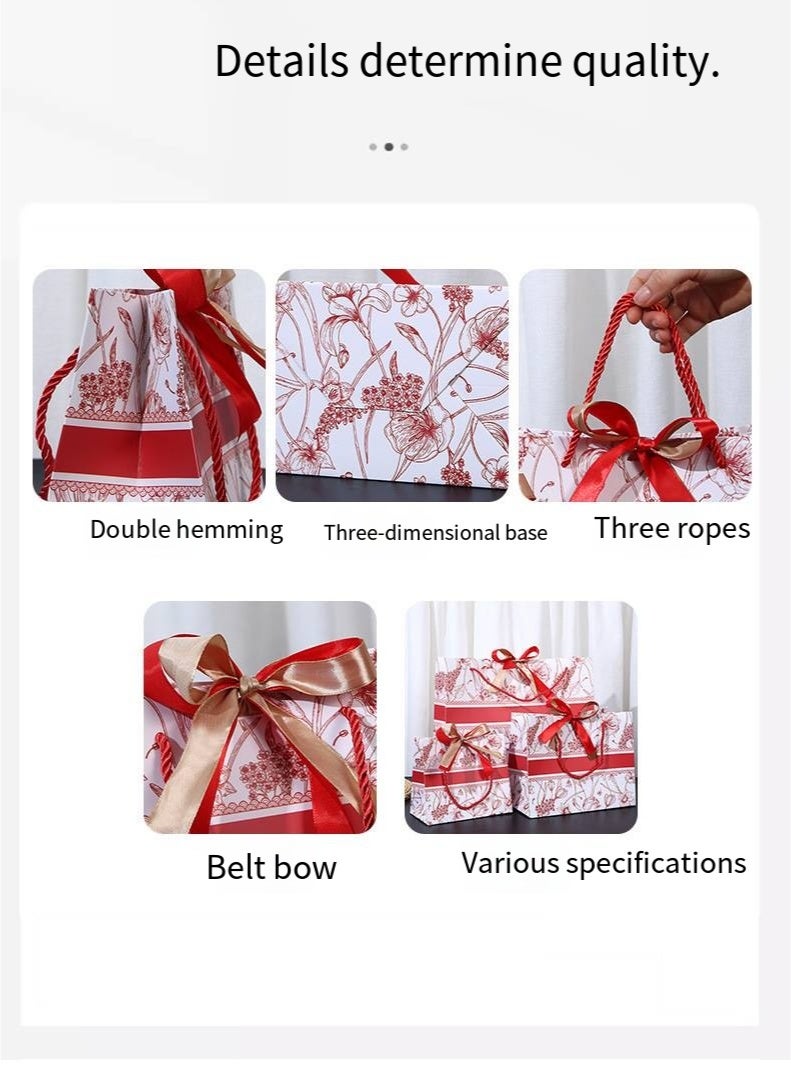 NIBEMINENT 3-Piece Color Gift Bag with Handle, Oil Painting Gift Paper Bags Medium Size Small Gift Bags Birthday Craft Paper Gift Bags for Presents,Birthdays, Mother's Day,Weddings, Party  - Image 4