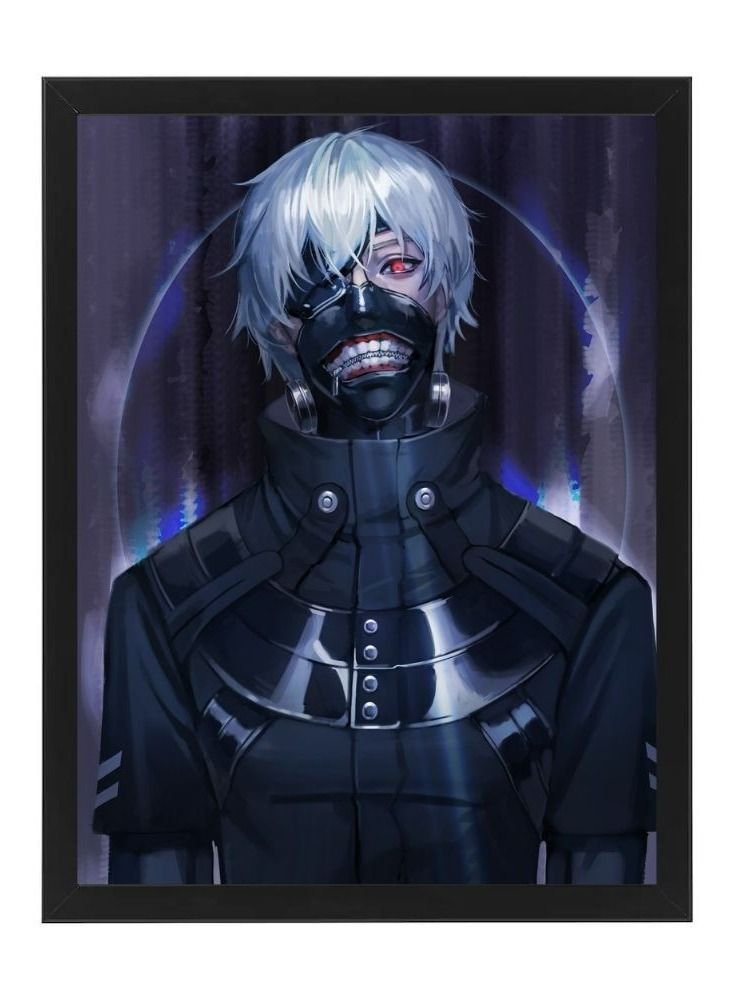 RKN Digital Wall Art Poster Frame Tokyo Ghoul Ken Kaneki 30X40 cm - Image 2