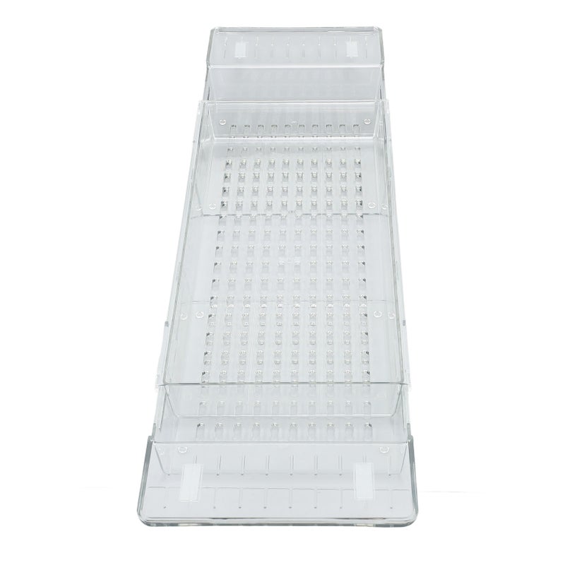 Bathtub Tray Table Extendable Draining Large Capacity Waterproof Bath Shelf for Bathroom Transparent - Image 5