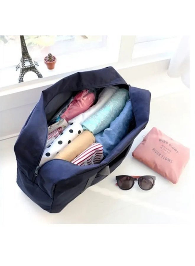 Foldable Waterproof Travel Duffle Bag – Lightweight Oxford & Nylon Multi-Purpose Bag (48 * 32 * 16) cm (Random Color) - Image 5