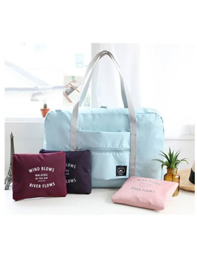 Foldable Waterproof Travel Duffle Bag – Lightweight Oxford & Nylon Multi-Purpose Bag (48 * 32 * 16) cm (Random Color) - Image 3