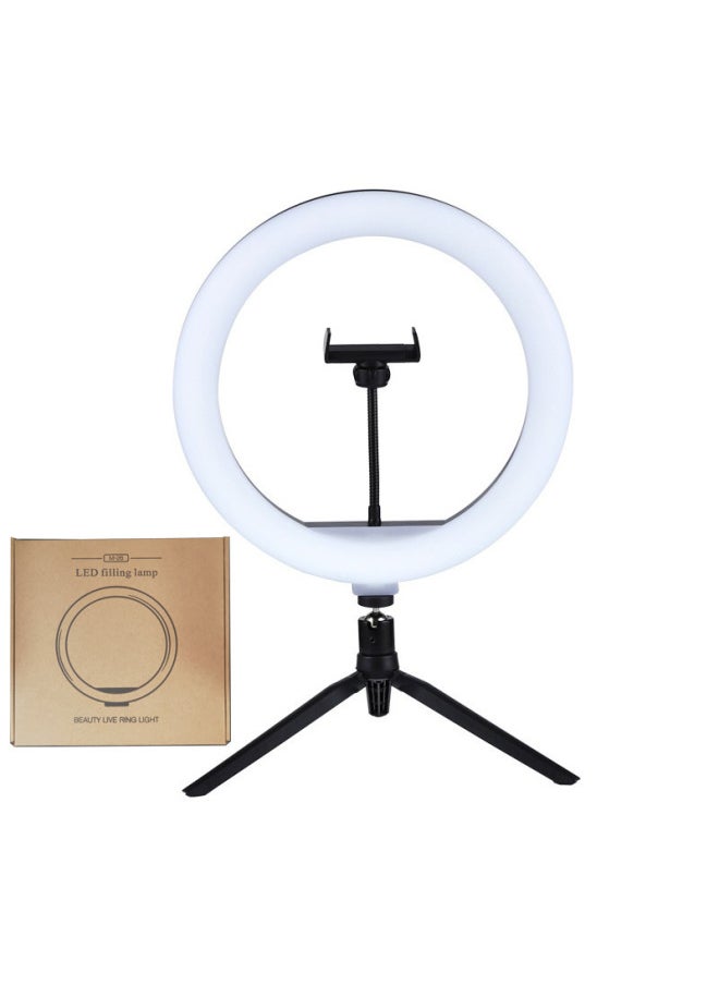 Generic M26/M33 Live Ring Light Beauty Light Anchor Self-timer Desktop Red 33cm Light Wholesale-Light Source Color:M26 + Plastic Desktop Tripod]  - Image 1