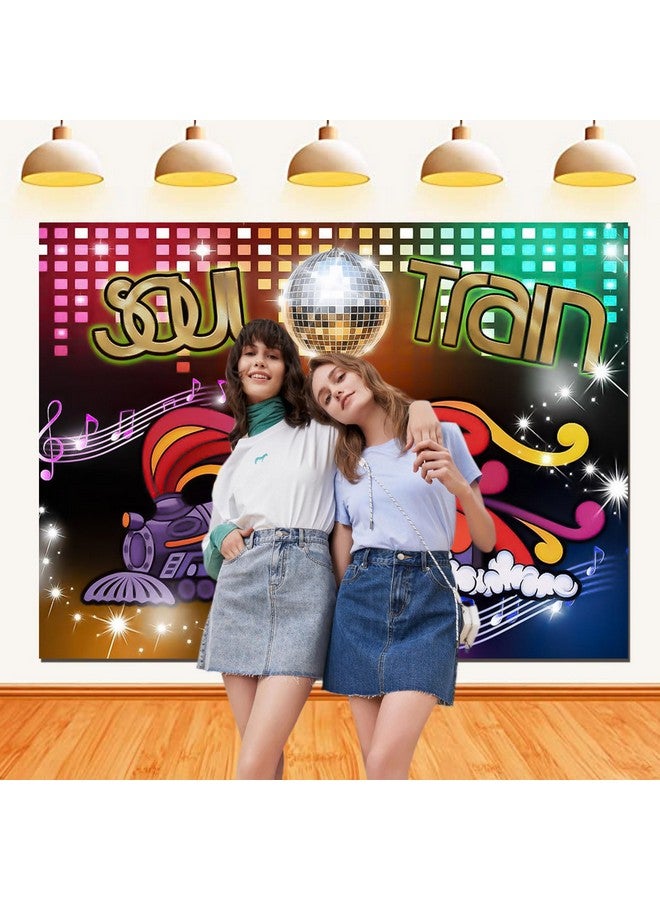 Qian 10X8Ft 70'S And 80'S Disco Dancing Prom Party Decor Photo Background 70'S Theme Photography Backdrop Neon Glow Photo Background Studio Props Banner - Image 3
