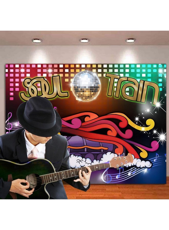 Qian 10X8Ft 70'S And 80'S Disco Dancing Prom Party Decor Photo Background 70'S Theme Photography Backdrop Neon Glow Photo Background Studio Props Banner - Image 4