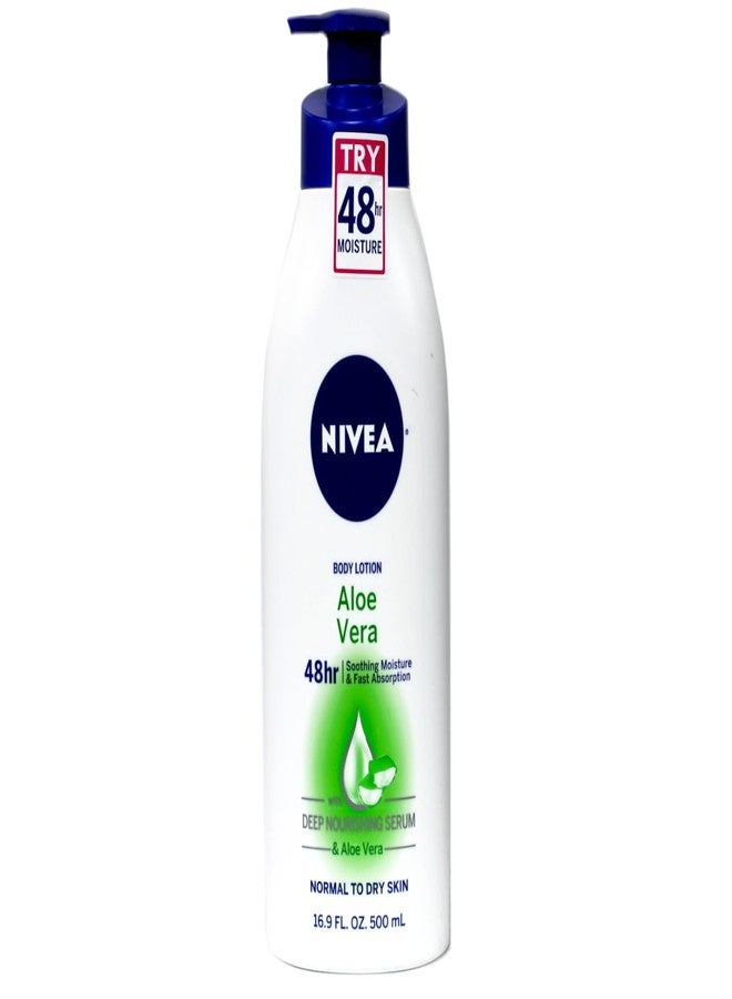 NIVEA Lotion Aloe Vera 48 Hour Pump, 16.9 Ounce - Image 1