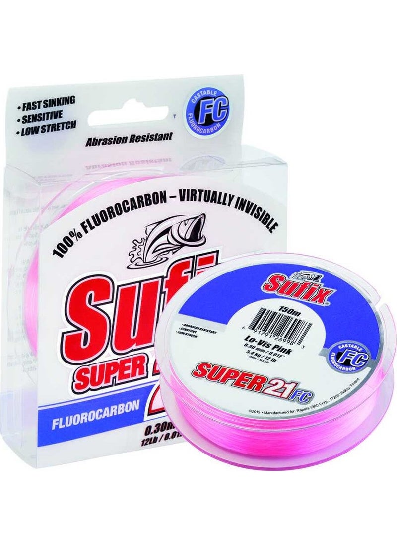 Sufix - Super 21 Fluorocarbon Fishing Line CLEAR-0.30MM - 100MT - 7.5kg - Image 1