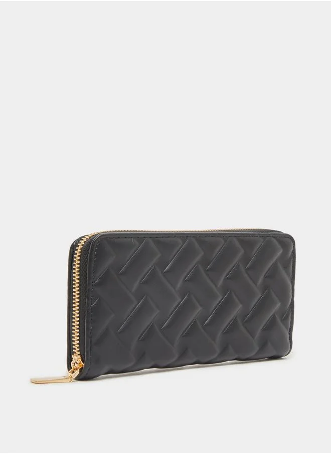 ستايلي Quilted Zip Around Wallet